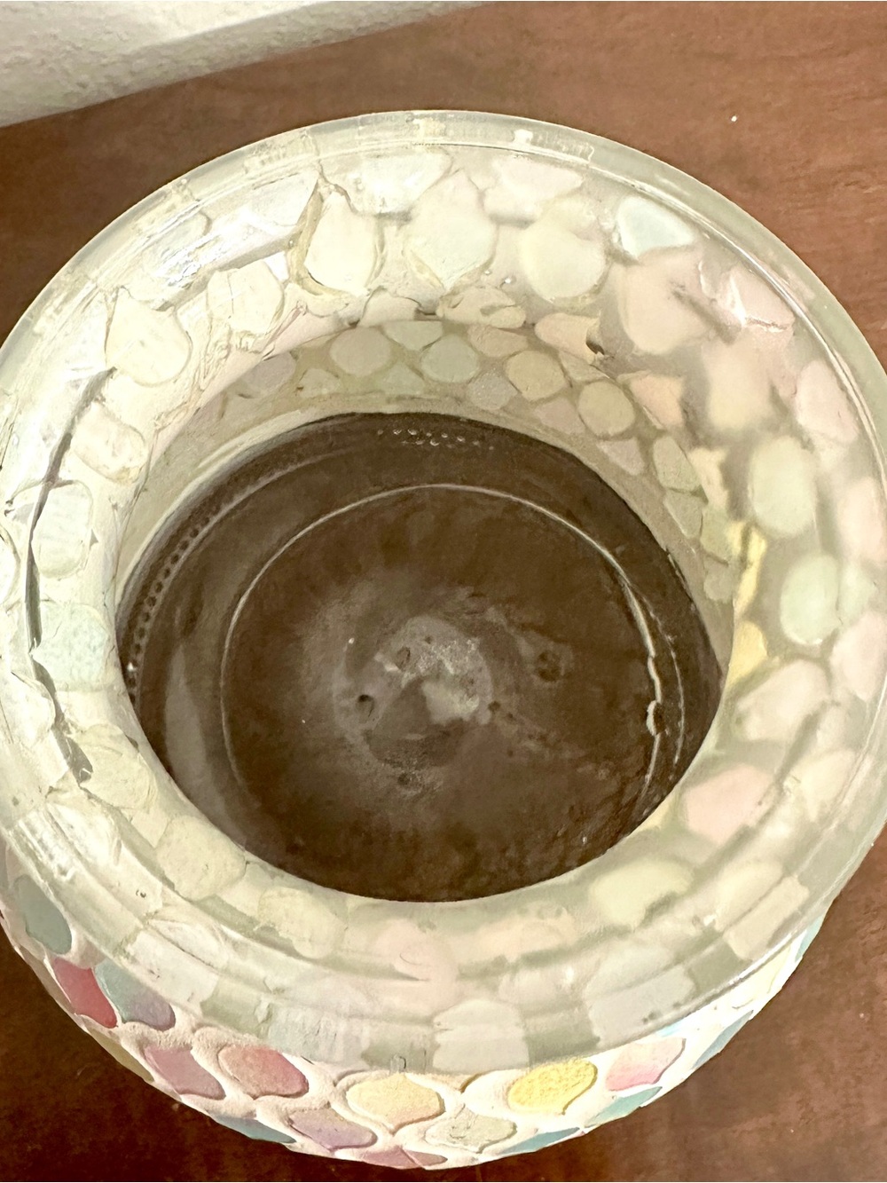 Mosaic Pastel Teardrop Glass Vase - Picture 3 of 6